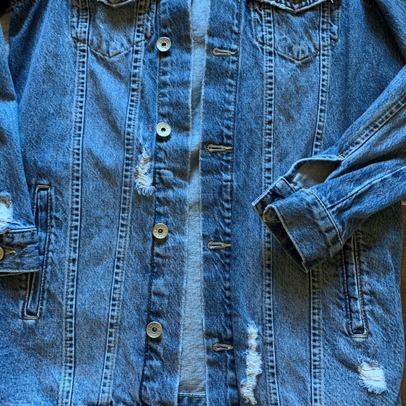 anti blue denim jacket